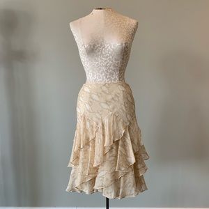 Lauren Ralph Lauren Tan Snakeskin Pattern Skirt
